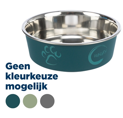 Trixie Voerbak RVS / Kunststof-Ommanteling Assorti 17x17 cm 800 ml 4 st