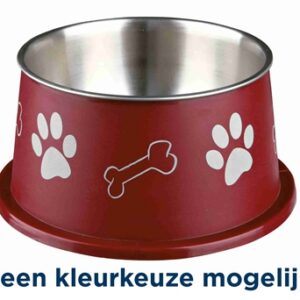 Trixie Langoorbak RVS / Kunststof Assorti 19x19 cm 900 ml 4 st