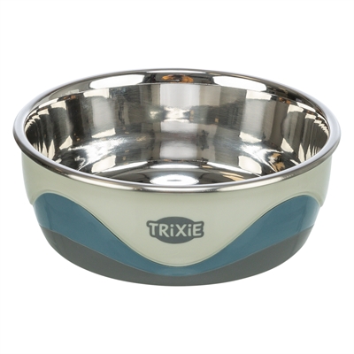 Trixie Voerbak RVS / Silicone Wit / Grijs 14x14 cm 400 ml 4 st