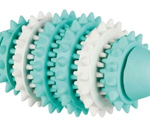 Trixie Denta Fun Natuurrubber Rugby Met Muntsmaak 15 cm 3 st