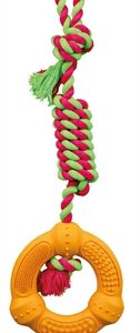 Trixie Natuurrubber Ring Aan Touw Assorti 41x12x12 cm 3 st