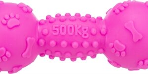 Trixie Vinyl Halter Met Geluid Roze 19 cm 3 st