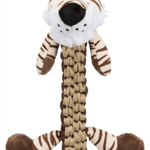 Trixie Pluche / Polyester Tijger Met Gevlochten Lijf En Geluid 32 cm 2 st