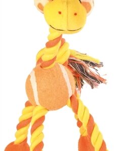 Trixie Pluche Dier Met Touw En Tennisbal Giraf 28 cm 3 st