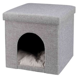 Trixie Poef Kattenmand Relax-Iglo Alois Grijs 40x40x38 cm