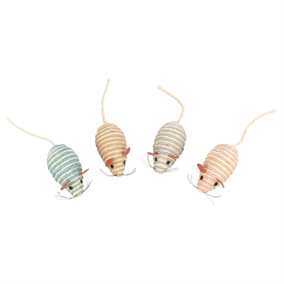 Trixie Muis Sisal Assorti 10 cm 4 st