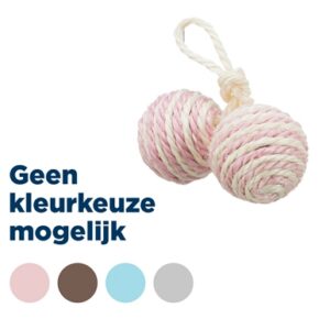 Trixie 2 Ballen Aan Koord Sisal Assorti 4.5x4.5x4.5 cm 4 st