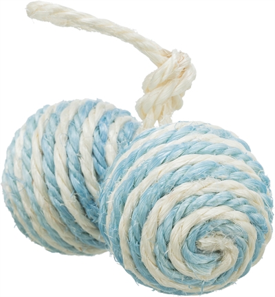 Trixie 2 Ballen Aan Koord Sisal Assorti 4.5x4.5x4.5 cm 4 st