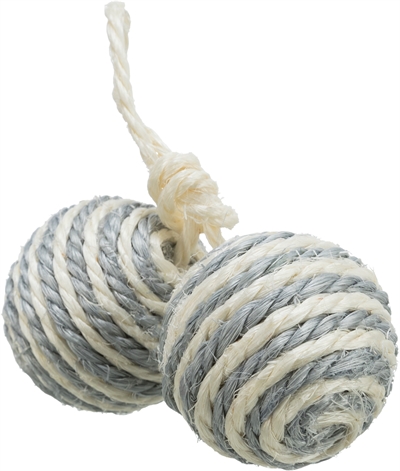 Trixie 2 Ballen Aan Koord Sisal Assorti 4.5x4.5x4.5 cm 4 st