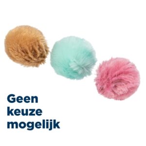 Trixie Bal Pluche Kattenmunt Assorti 3x3x3 cm 140 st