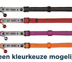 Trixie Kattenhalsband Met Adresflap My Home Reflecterend Assorti 4 st