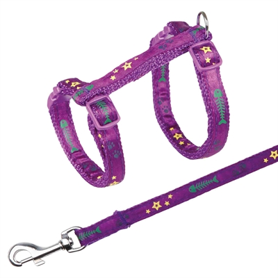Trixie Kattentuig Met Riem Visgraat Assorti 23-39x1 cm 120cm 4 st
