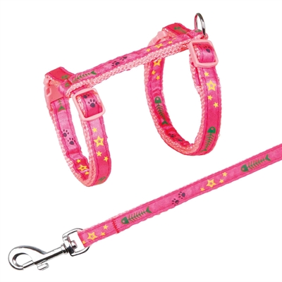 Trixie Kattentuig Met Riem Visgraat Assorti 23-39x1 cm 120cm 4 st