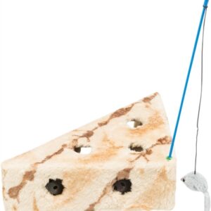 Trixie Cat's Cheese Met Speelhengel & Speelballen Pluche 36x26x8 cm 2 st