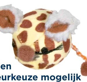 Trixie Muisbal Korthaarpluche Kattenmunt Assorti 4.5 cm 36 st