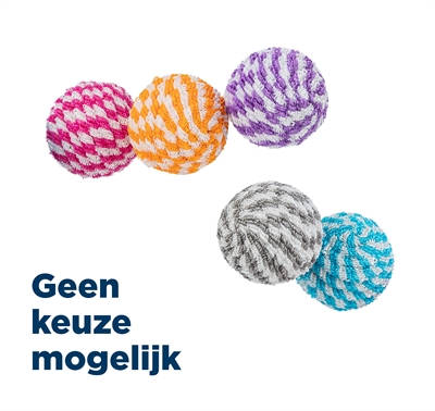 Trixie Bal Kunststof / Nylon Assorti 4.5x4.5x4.5 cm 54 st