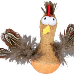Trixie Tuimel-Kip Met Microchip Veren Pluche Met Catnip 10 cm 4 st