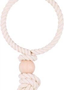 Trixie Touwring Met Houten Blok Naturel 19x19 cm 3 st