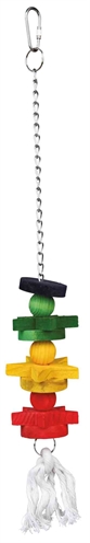 Trixie Vogelspeelgoed Aan Ketting Met Touw / Hout Meerkleurig 30 cm