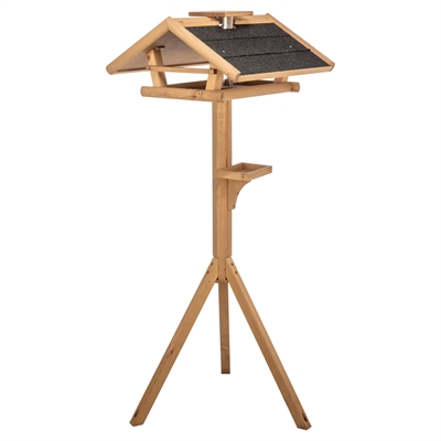 Trixie Natura Voederhuis Met Standaard En Silo Grenenhout Bruin 53x53x28/140 cm