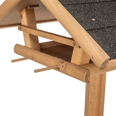 Trixie Natura Voederhuis Met Standaard En Silo Grenenhout Bruin 53x53x28/140 cm