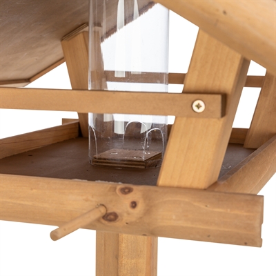 Trixie Natura Voederhuis Met Standaard En Silo Grenenhout Bruin 53x53x28/140 cm