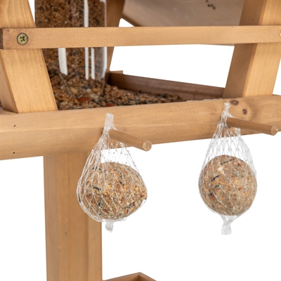 Trixie Natura Voederhuis Met Standaard En Silo Grenenhout Bruin 53x53x28/140 cm