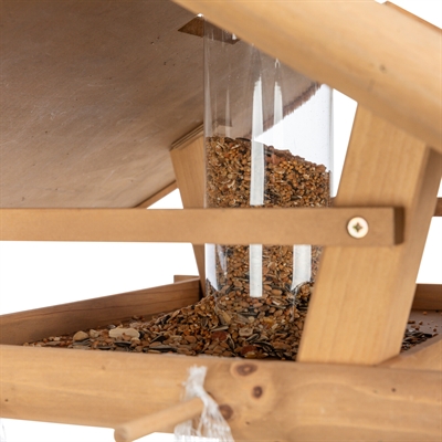 Trixie Natura Voederhuis Met Standaard En Silo Grenenhout Bruin 53x53x28/140 cm