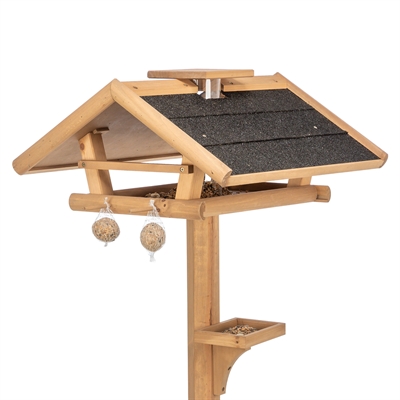 Trixie Natura Voederhuis Met Standaard En Silo Grenenhout Bruin 53x53x28/140 cm