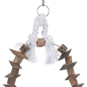 Trixie Boogschommel Met Houten Blokjes Schorshout 15x20 cm 3 st