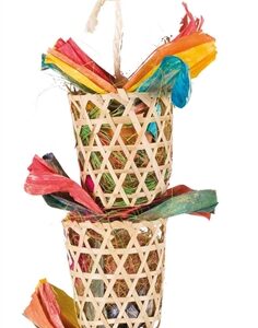 Trixie Vogel Natuurspeelgoed Aan Sisalkoord Palmblad / Maislies 35 cm
