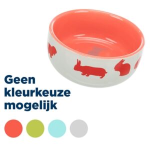 Trixie Voerbak Konijnmotief Keramiek Assorti 11 cm 250 ml 4 st