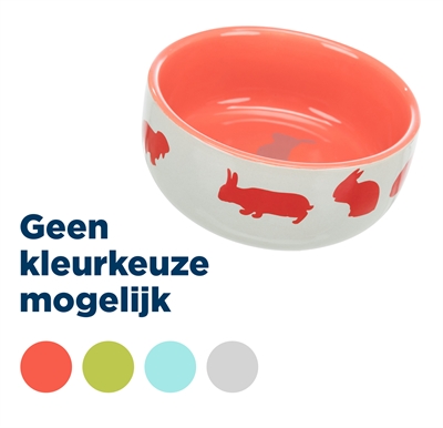 Trixie Voerbak Konijnmotief Keramiek Assorti 11 cm 250 ml 4 st
