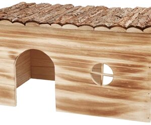 Trixie Huis Grete 2 Uitgangen Konijn Schorshout Gevlamd 45x28x24 cm