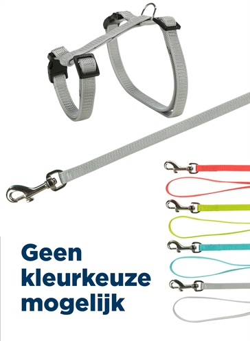Trixie Tuig Met Riem Konijnen Assorti 25-44x1cm / 125 cm 4 st