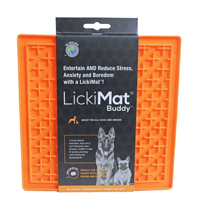Lickimat Buddy Oranje 20x20 cm