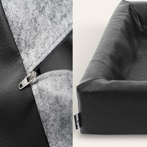 Bia Bed Kunstleer Hoes Hondenmand Square Zwart Bia-3 70x60x15 cm