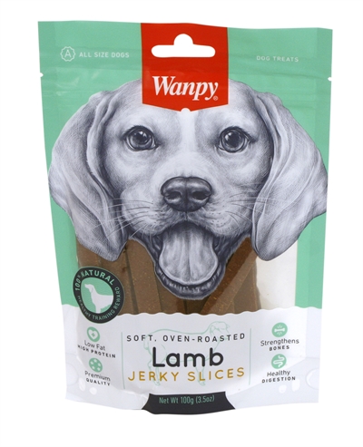 Wanpy Soft Oven-Roasted Lamb Jerky Slices 100 gr
