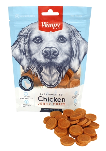 Wanpy Oven-Roasted Chicken Jerky Chips 100 gr