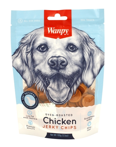 Wanpy Oven-Roasted Chicken Jerky Chips 100 gr