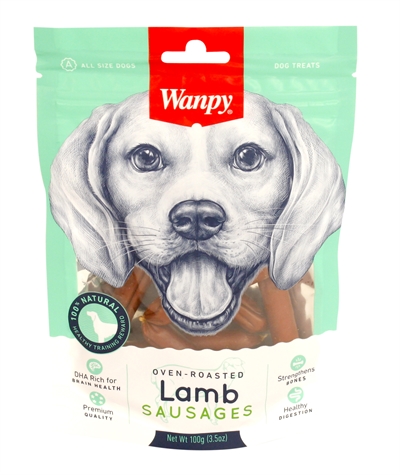 Wanpy Oven-Roasted Lamb Sausages 100 gr