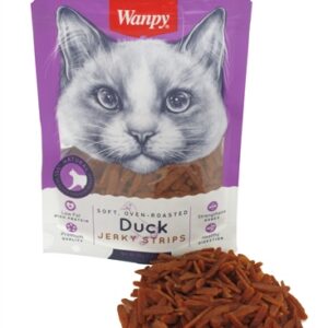 Wanpy Soft Oven-Roasted Duck Jerky Strips 80 gr