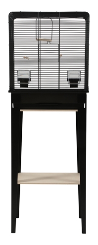 Zolux Vogelkooi Chic Loft Met Meubel Zwart 124x44.5x28 cm