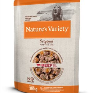 Natures Variety Original Adult Medium / Maxi Pouch Beef No Grain 300 gr