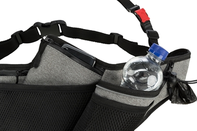 Trixie Joggingriem Met Lijn Grijs / Zwart 115-150x2 cm / 70-130x23 cm
