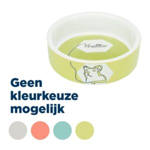 Trixie Voerbak / Waterbak Keramiek Strip Hamster Assorti 8 cm 4st
