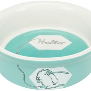 Trixie Voerbak / Waterbak Keramiek Strip Konijn Assorti 11 cm 4st