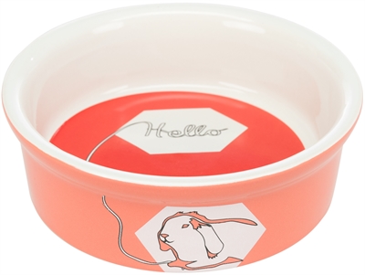 Trixie Voerbak / Waterbak Keramiek Strip Konijn Assorti 11 cm 4st
