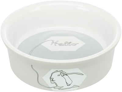 Trixie Voerbak / Waterbak Keramiek Strip Konijn Assorti 11 cm 4st