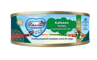 Renske Hond Vers Vlees Kalkoen Graanvrij 24x95 gr